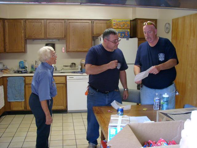 HHVFD Member Billie Armstrong, HHVFD President Bob Jones and HHVFD Vice President John Storm at the 2010 Open House